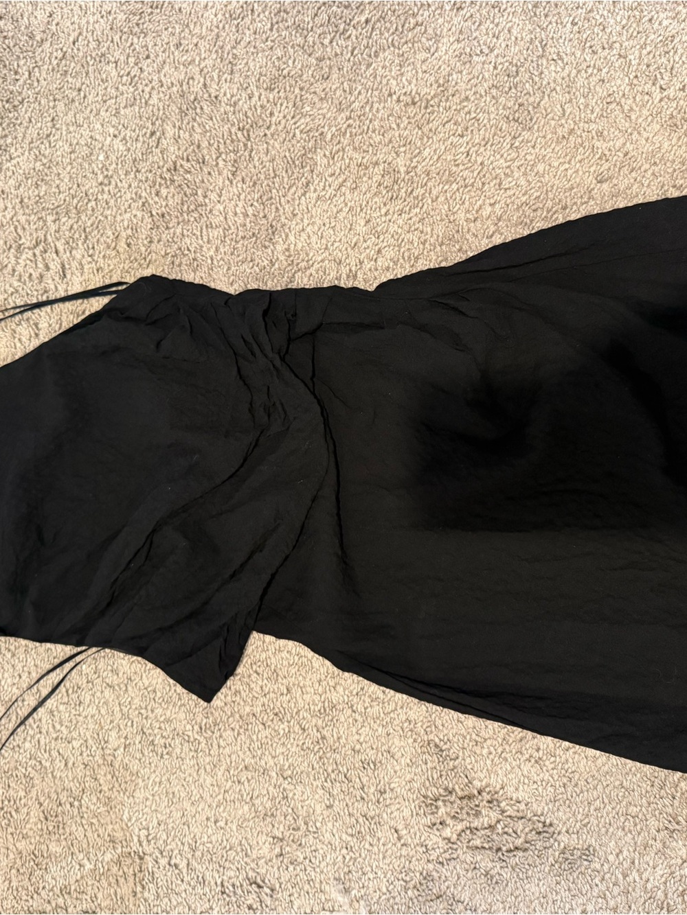 Zara Black One-Shoulder Ruched Dress